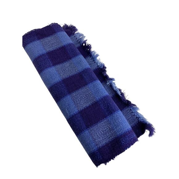 Set of 4 20 x 13 Inch Placemats Blue Buffalo Check Plaid Table Linens - Picture 9 of 9